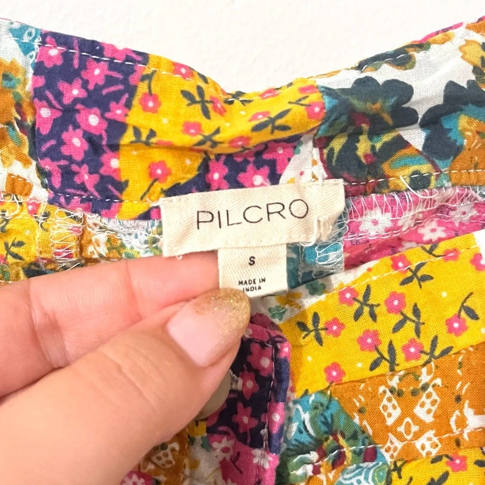 Anthropologie Pilcro ✨ SMALL Patchwork Spaghetti Strap Boxy Tank - Picture 11 of 11